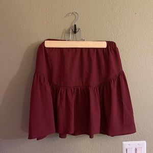 Burgundy skirt